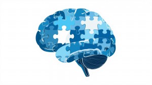 Puzzle pieces forming a head or brain_ Represents problem-solving and learning.